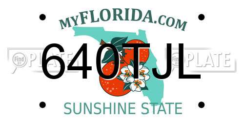 640TJL Florida License Plate