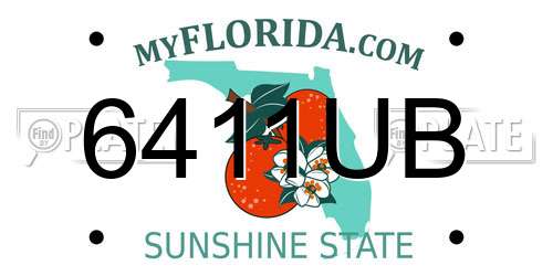 6411UB Florida License Plate