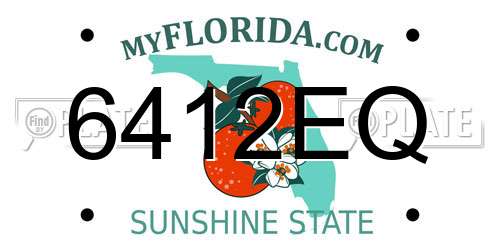 6412EQ Florida License Plate
