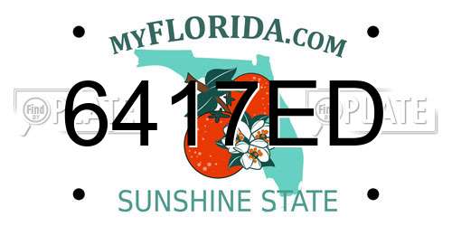 6417ED Florida License Plate