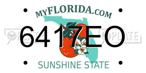 6417EO Florida License Plate