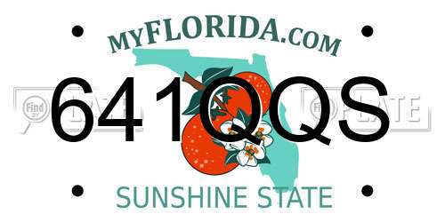 641QQS Florida License Plate