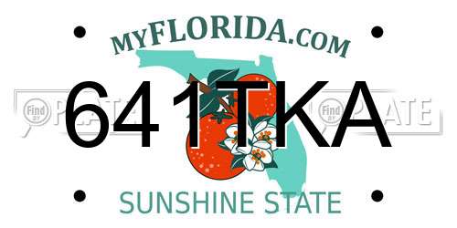 641TKA Florida License Plate