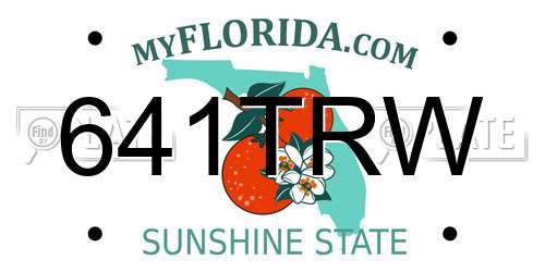 641TRW Florida License Plate