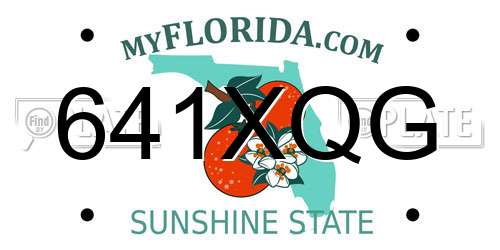 641XQG Florida License Plate