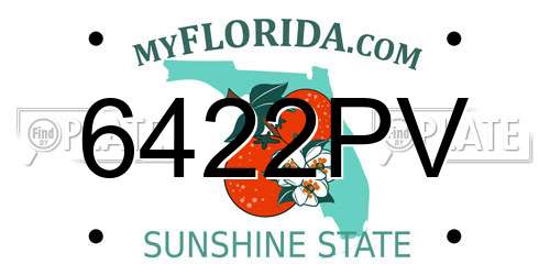 6422PV Florida License Plate