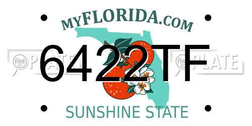 6422TF Florida License Plate