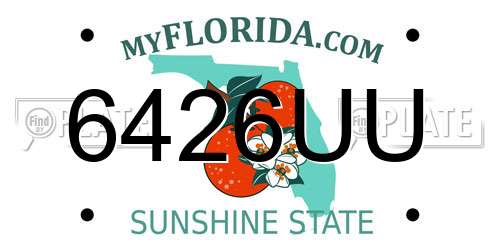 6426UU Florida License Plate