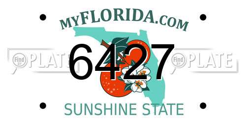 6427 Florida License Plate