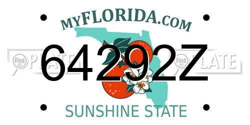 64292Z Florida License Plate