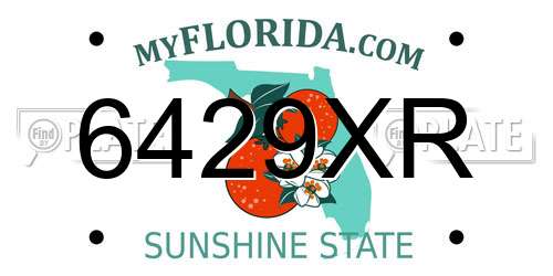 6429XR Florida License Plate