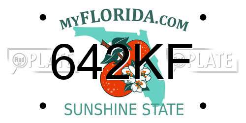 642KF Florida License Plate