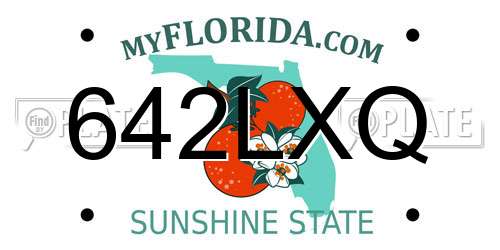 642LXQ Florida License Plate