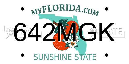 642MGK Florida License Plate