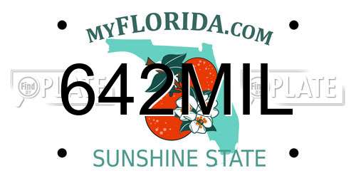 642MIL Florida License Plate