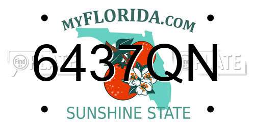 6437QN Florida License Plate
