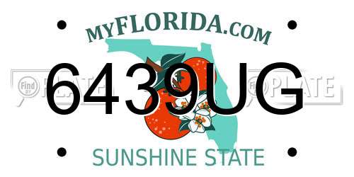 6439UG Florida License Plate