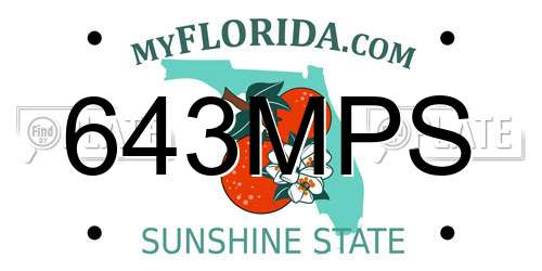 643MPS Florida License Plate