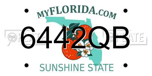 6442QB Florida License Plate
