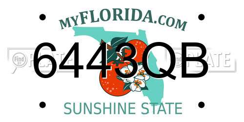 6443QB Florida License Plate
