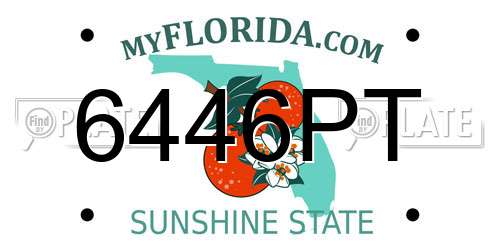 6446PT Florida License Plate