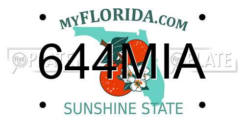644MIA Florida License Plate
