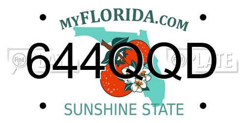 644QQD Florida License Plate