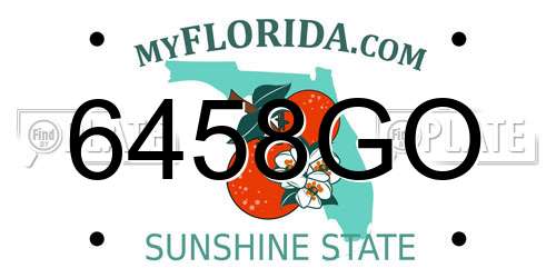 6458GO Florida License Plate