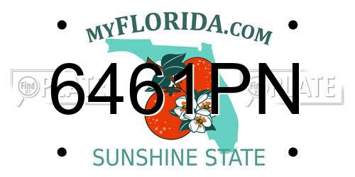 6461PN Florida License Plate