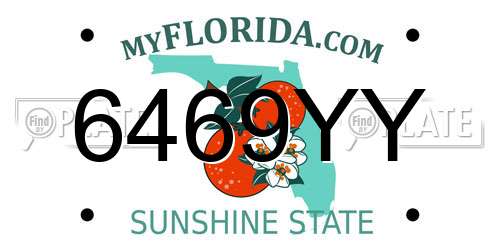 6469YY Florida License Plate