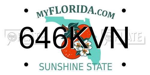 646KVN Florida License Plate
