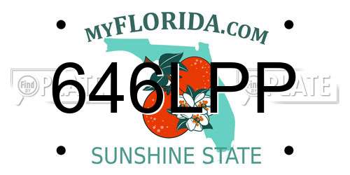 646LPP Florida License Plate