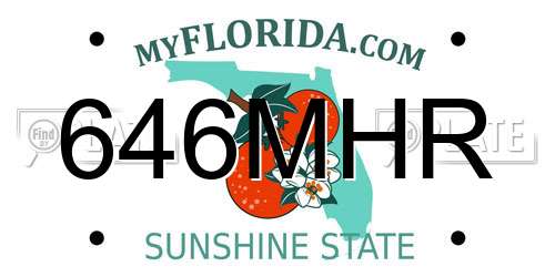 646MHR Florida License Plate