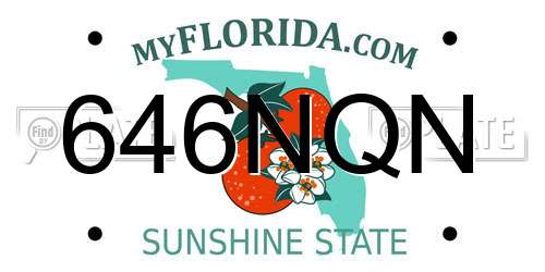 646NQN Florida License Plate