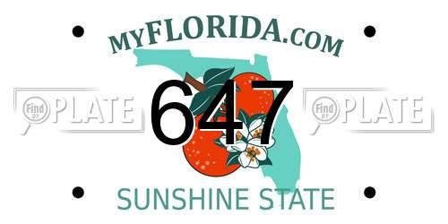 647 Florida License Plate