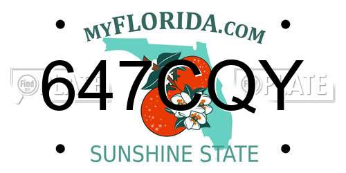 647CQY Florida License Plate
