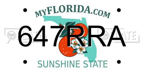 647RRA Florida License Plate