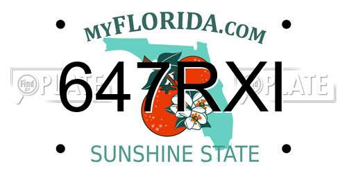 647RXI Florida License Plate