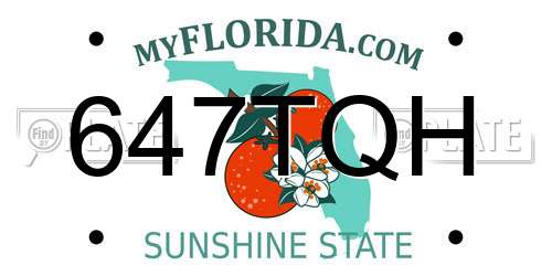 647TQH Florida License Plate