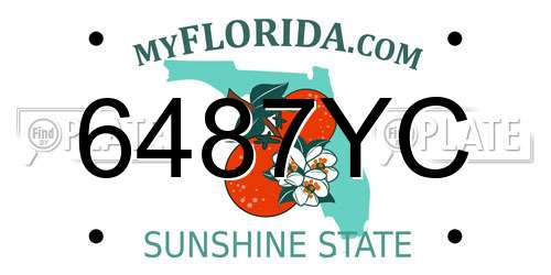 6487YC Florida License Plate