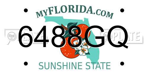 6488GQ Florida License Plate