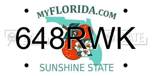 648RWK Florida License Plate