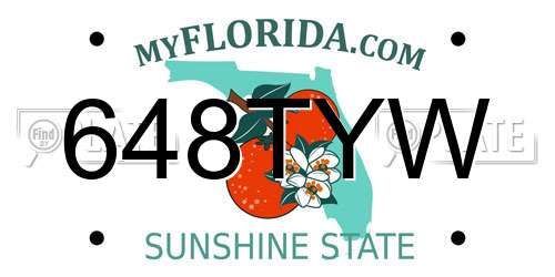 648TYW Florida License Plate