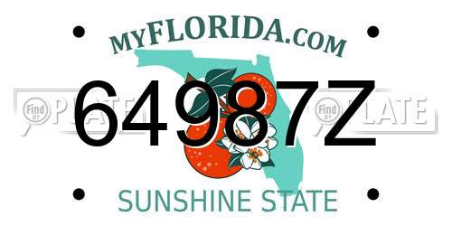 64987Z Florida License Plate