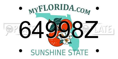 64998Z Florida License Plate