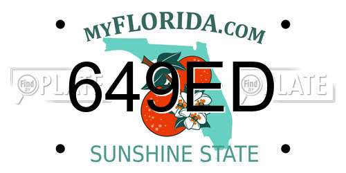 649ED Florida License Plate