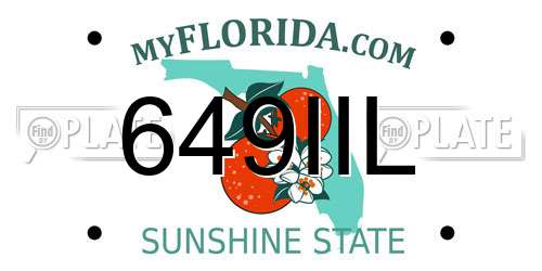 649IIL Florida License Plate