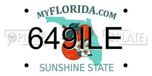 649ILE Florida License Plate