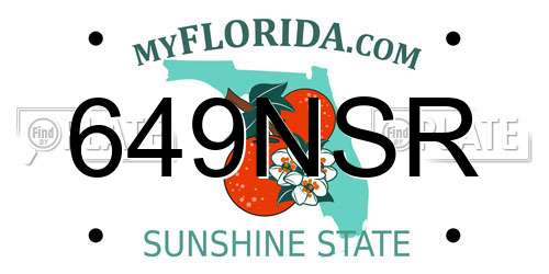 649NSR Florida License Plate