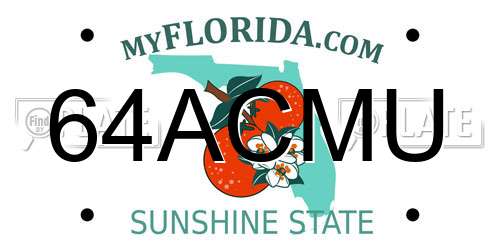 64ACMU Florida License Plate